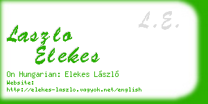 laszlo elekes business card