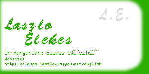 laszlo elekes business card